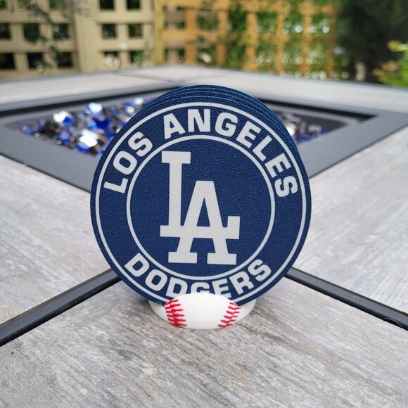 Los Angeles Dodgers Coaster Set - 3D Printed - (Set of 4) - Picture 1 of 4